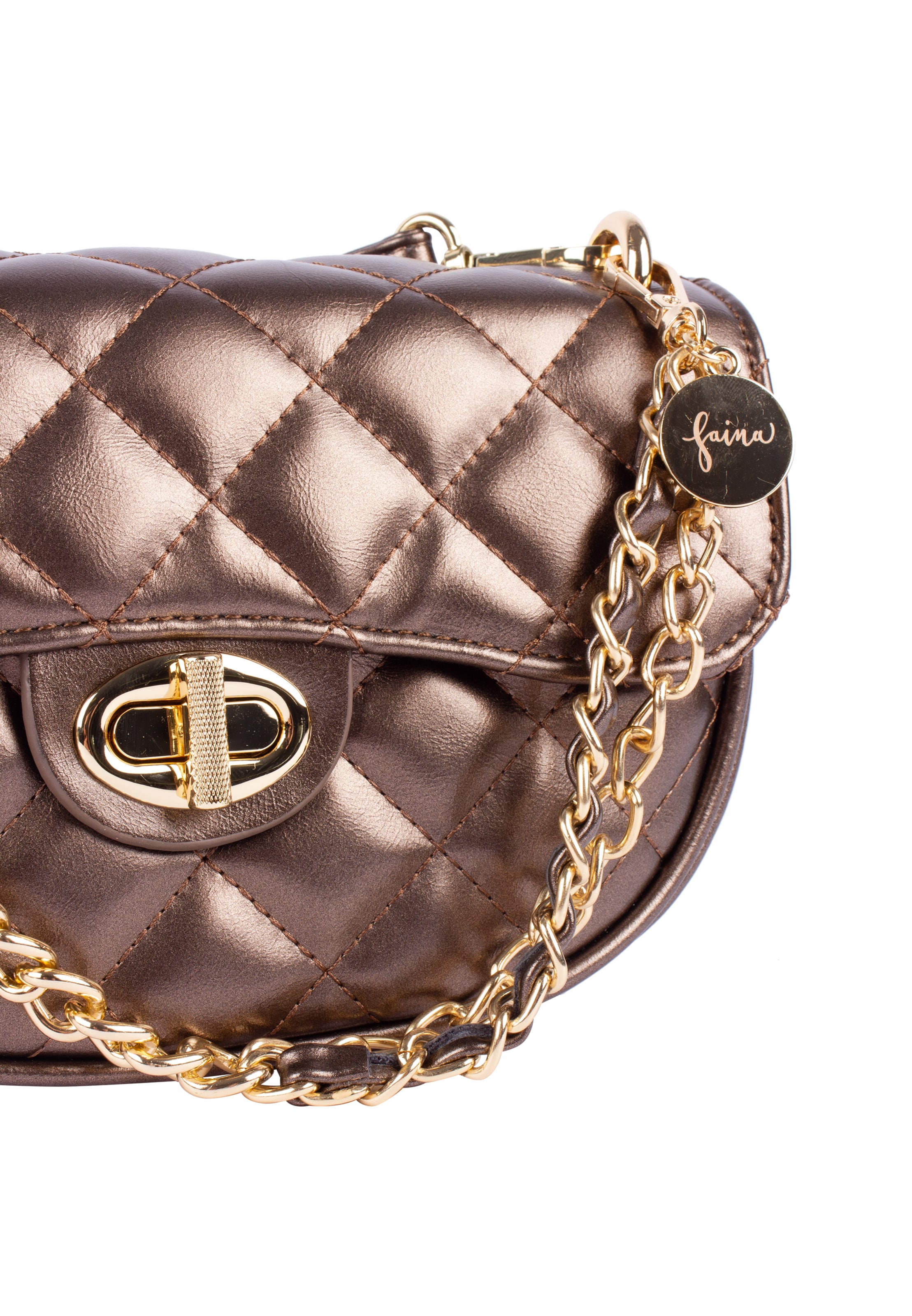 faina - Bolso de hombro en bronce