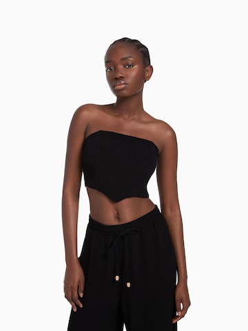 Bershka Top - fekete: elől