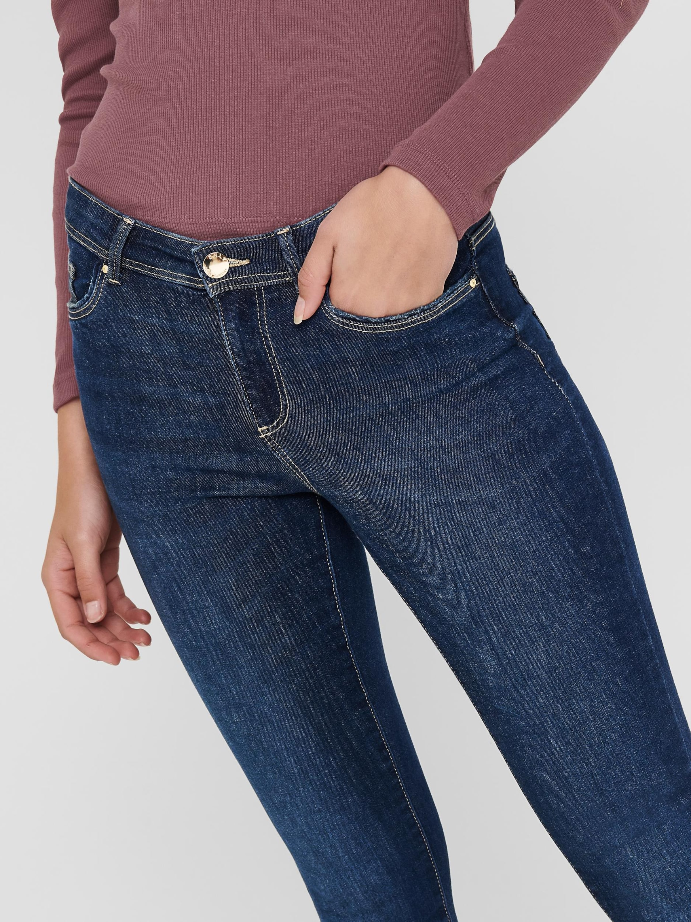 Frauen Jeans ONLY Jeans 'Wauw' in Dunkelblau - AU13315