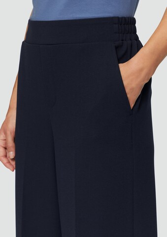 Wide Leg Pantalon à plis s.Oliver en bleu