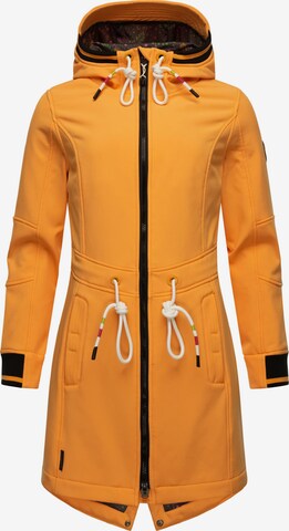 MARIKOO Raincoat 'Mount Furnica' in Orange: front