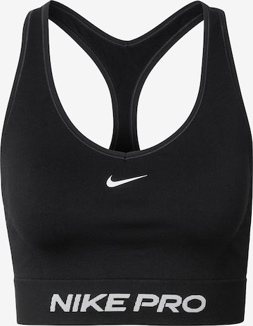 NIKE Bustier Urheilurintaliivit 'Pro' värissä musta: etupuoli