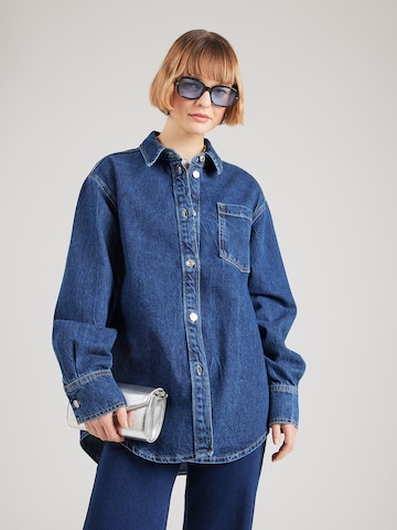 TOPSHOP Демисезонная куртка 'MADISON' в Синий: спереди