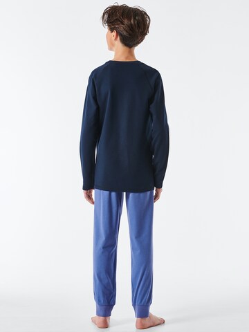 SCHIESSER Pyjama 'Natural Rhythm' in Blau