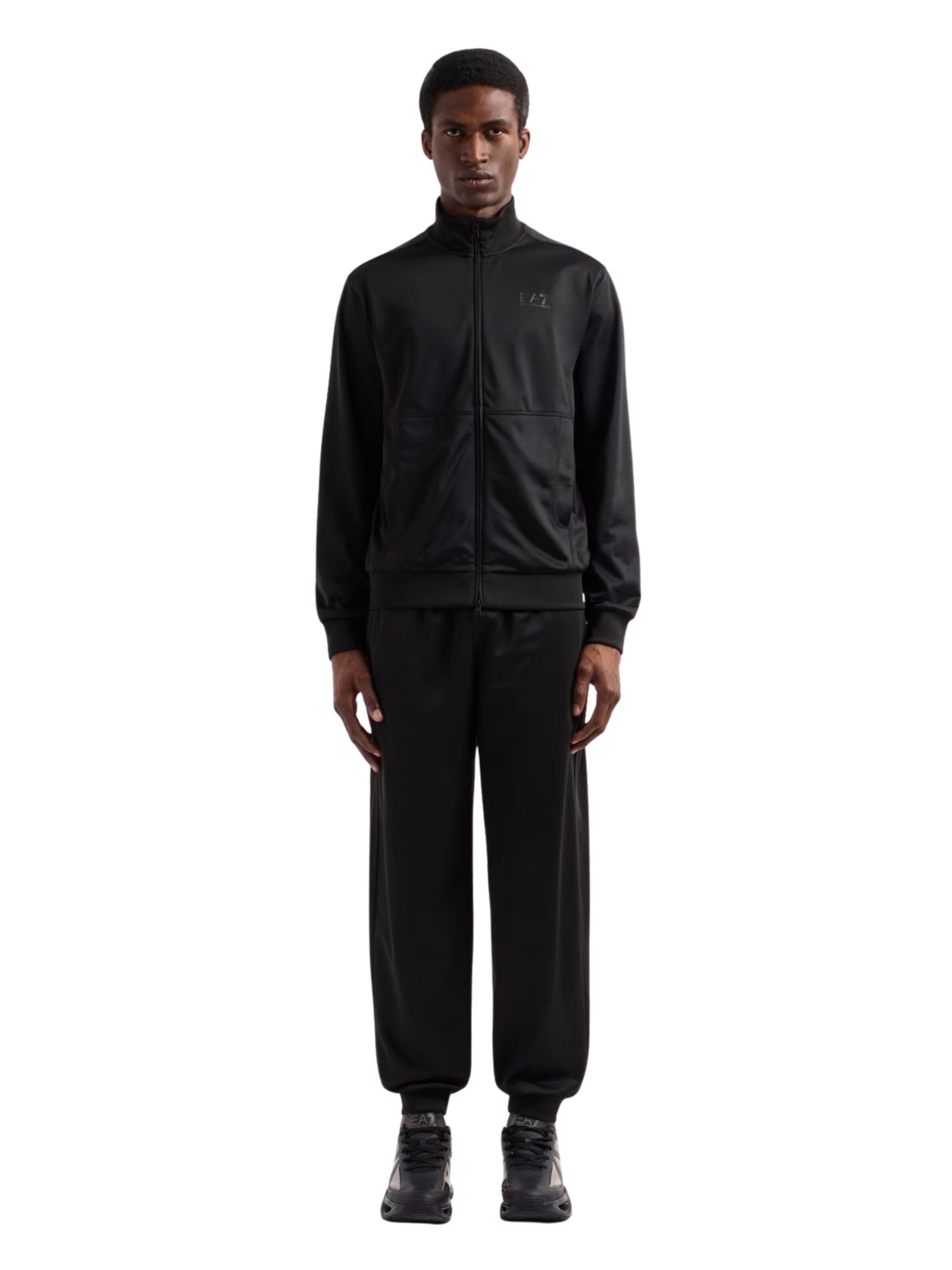 EA7 Emporio Armani Jogginganzug 'Visibility' in Schwarz: Vorderseite