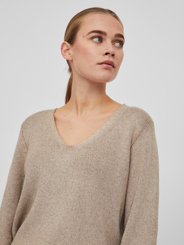 VILA Sweater 'RIL' in Brown