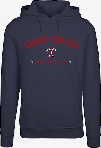 F4NT4STIC Sweatshirt 'Weihnachten Candy Coated Christmas' in Blauw: voorkant