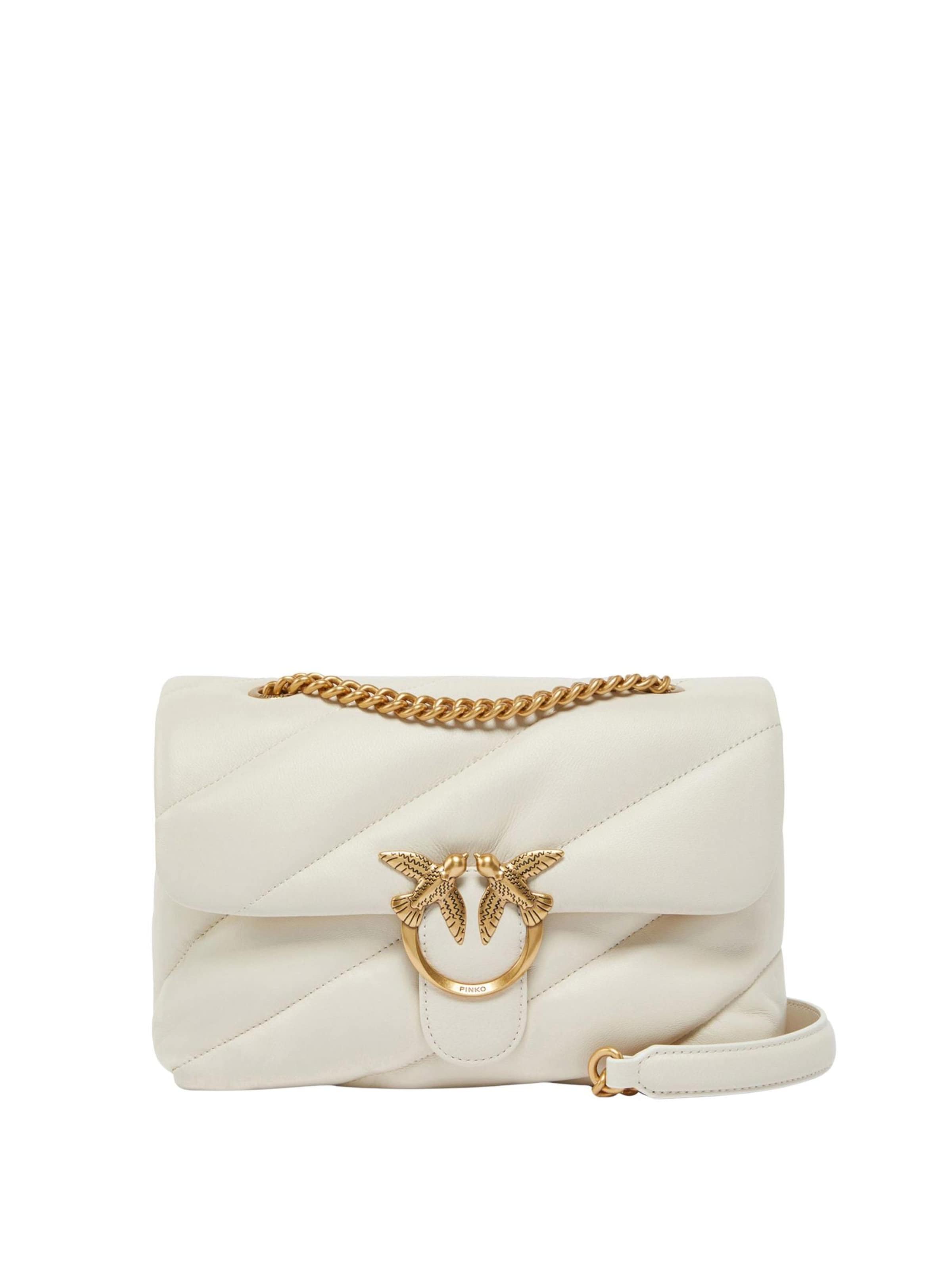 PINKO Handtasche 'Pinko Sacs à main Love Puff Classic Cl Sheep Nap Blanc'‌‌‌‌‌‌‌‌‌‌ in Weiß: Vorderseite