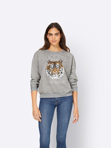 heine Sweatshirt in Grijs: voorkant