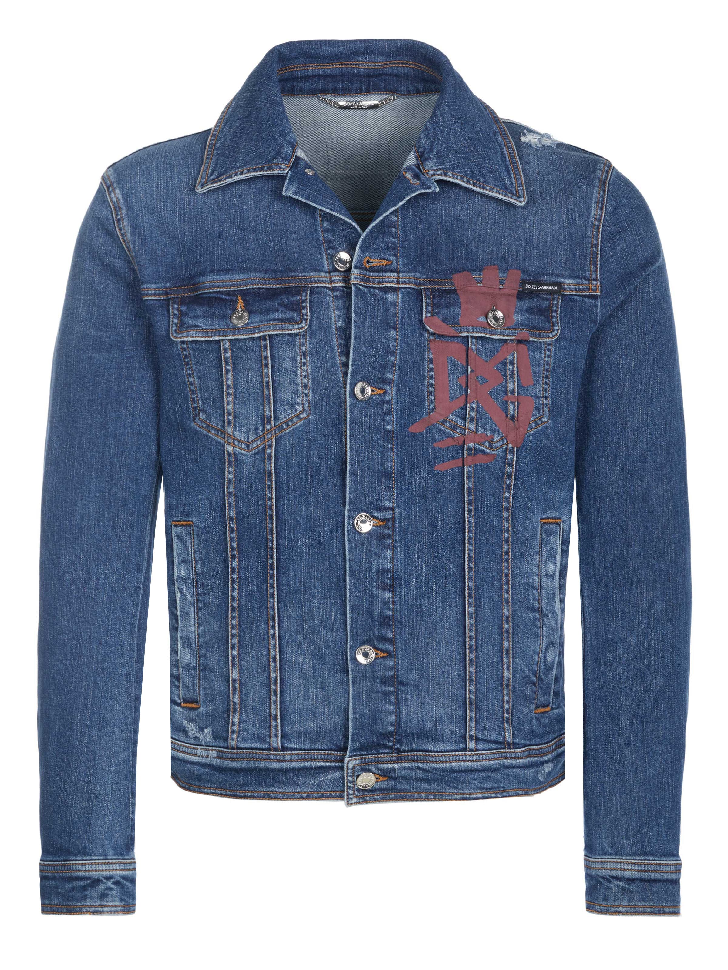 DOLCE & GABBANA Between-Season Jacket 'Dolce & Gabbana Jacke' in Blue: front