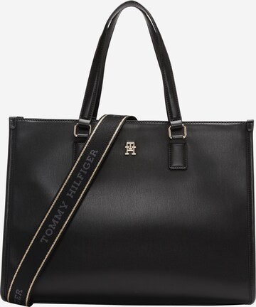 TOMMY HILFIGER Shopper in Zwart: voorkant