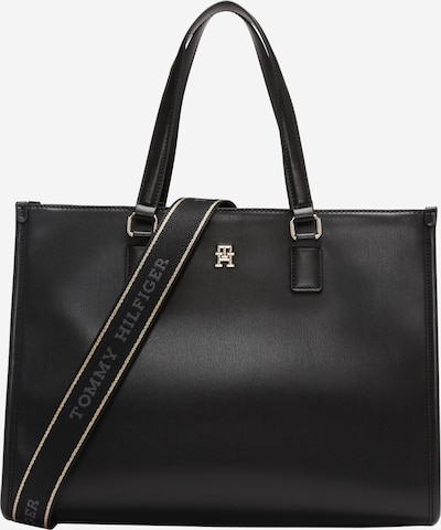 TOMMY HILFIGER Shopper in gold / schwarz, Produktansicht