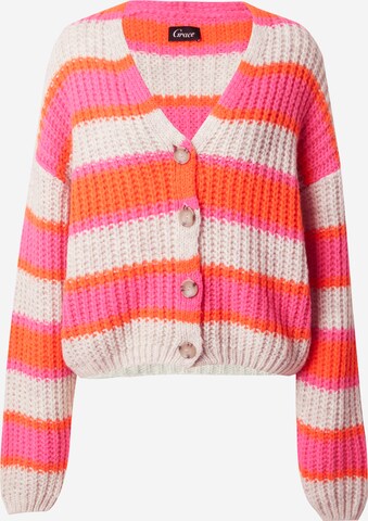 Grace Knit Cardigan in Pink: front