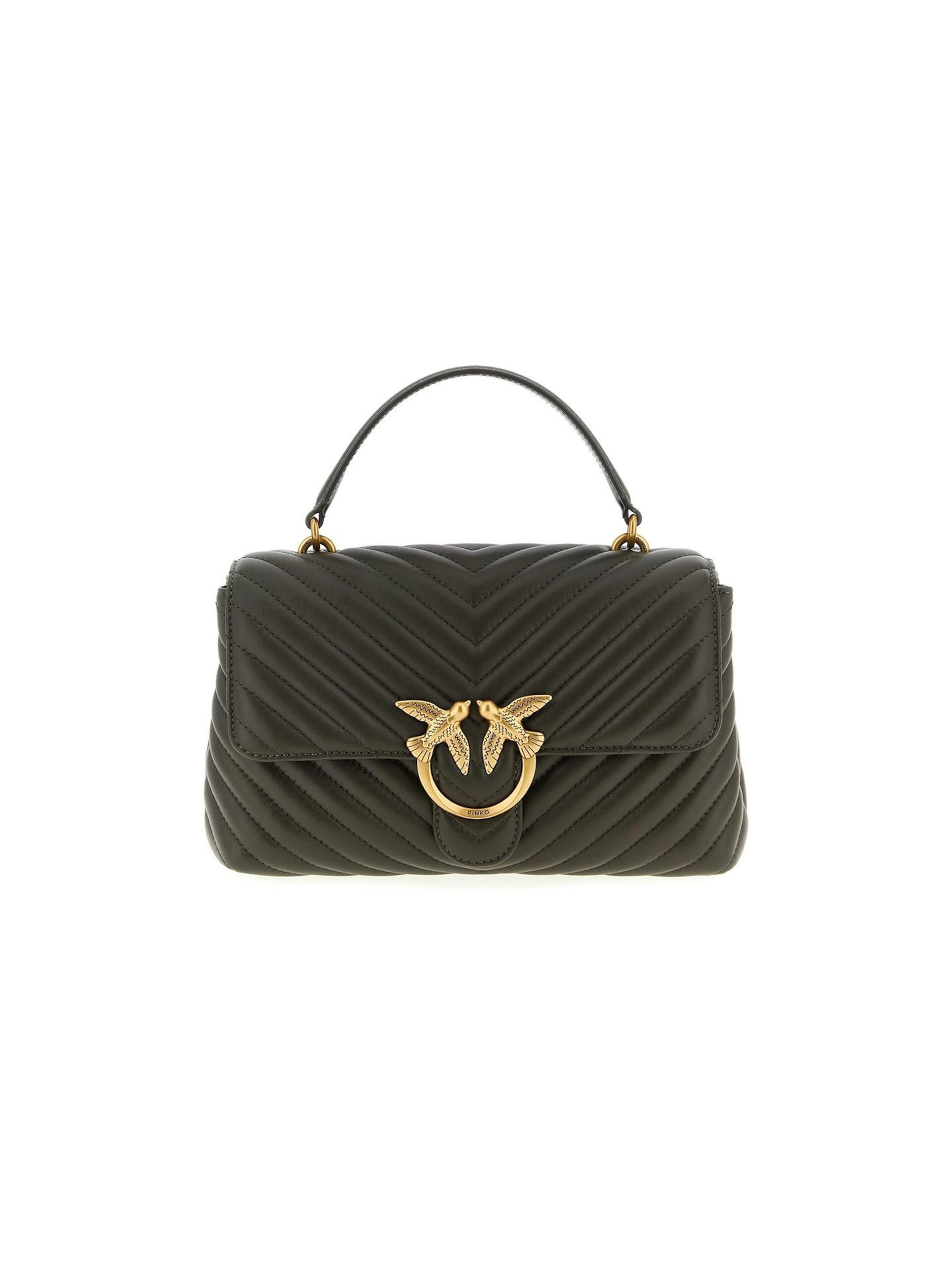 Borsa a mano 'Love Lady Puff Classic Handbag' di PINKO in verde: frontale