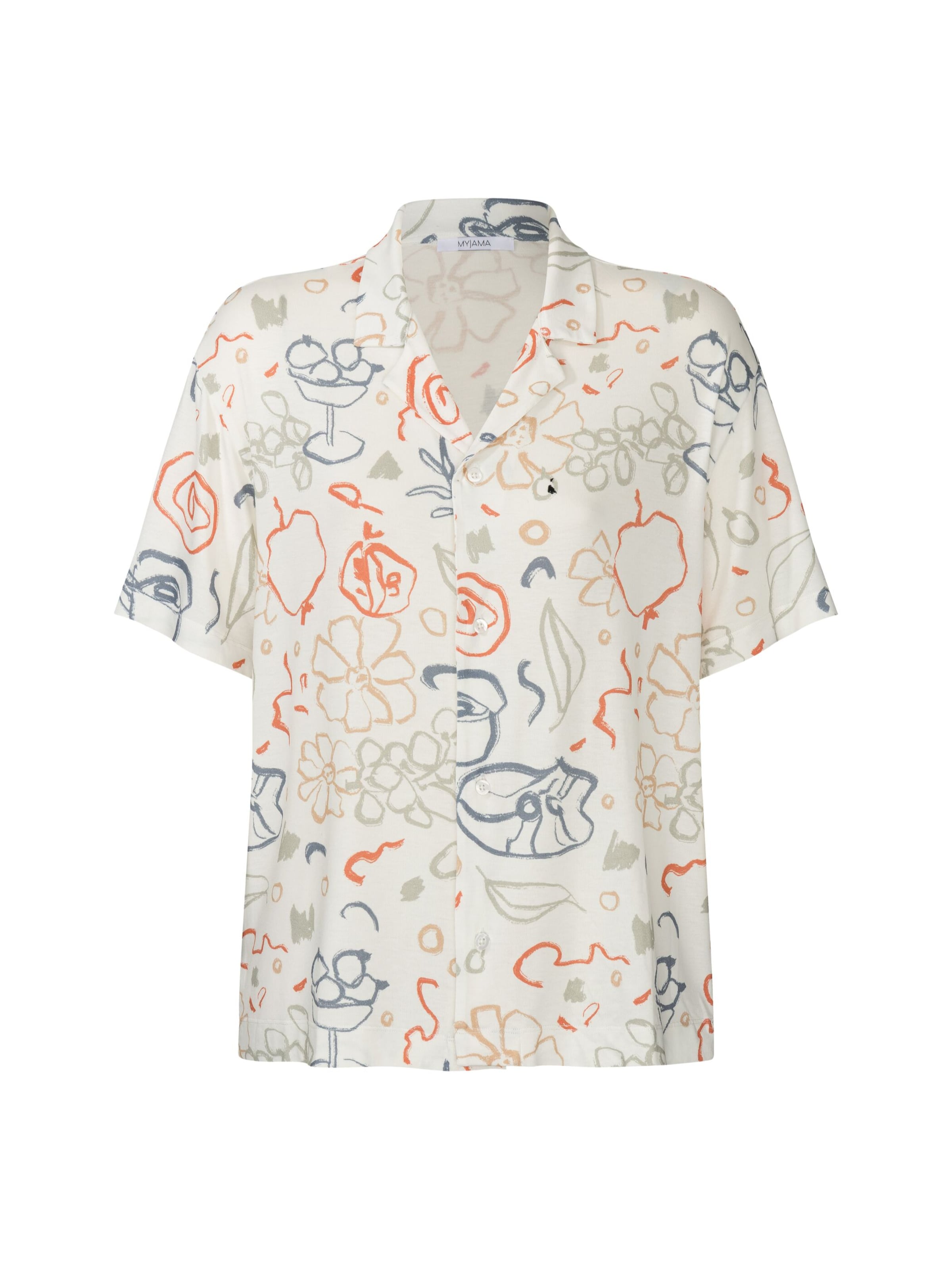 Myjama Shirt 'Cilla' in Wit: voorkant