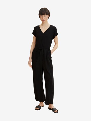 TOM TAILOR Jumpsuit in Black: front