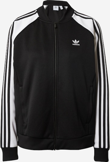 ADIDAS ORIGINALS Veste de survêtement 'Adicolor Classics' en noir / blanc, Vue avec produit