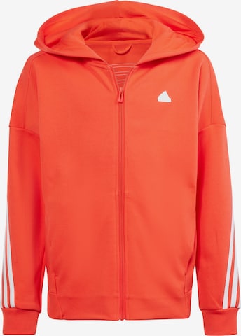 ADIDAS SPORTSWEAR Athletic Zip-Up Hoodie 'Future Icons' in Red: front