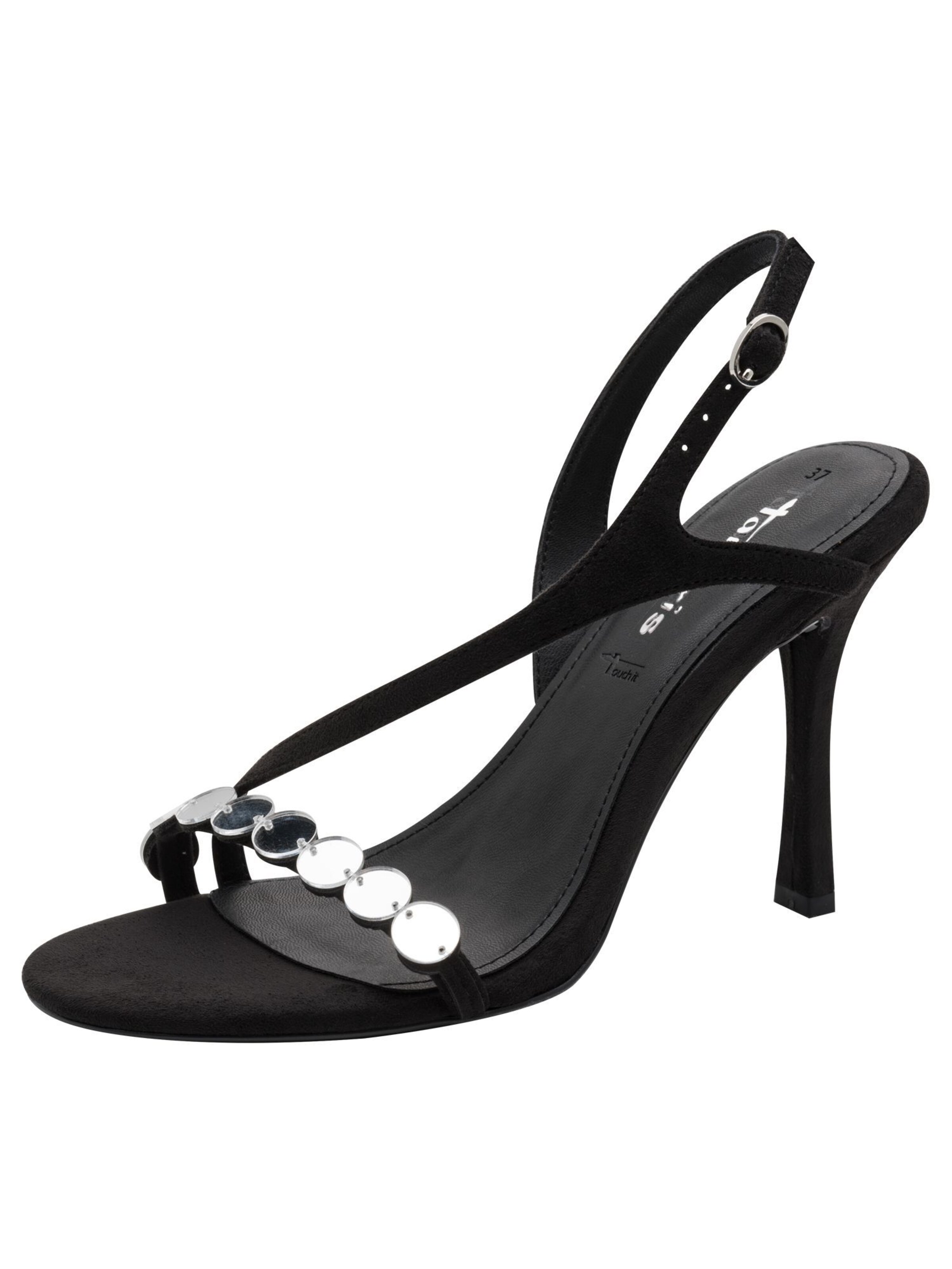 Tamaris Sandaal in Zwart: voorkant