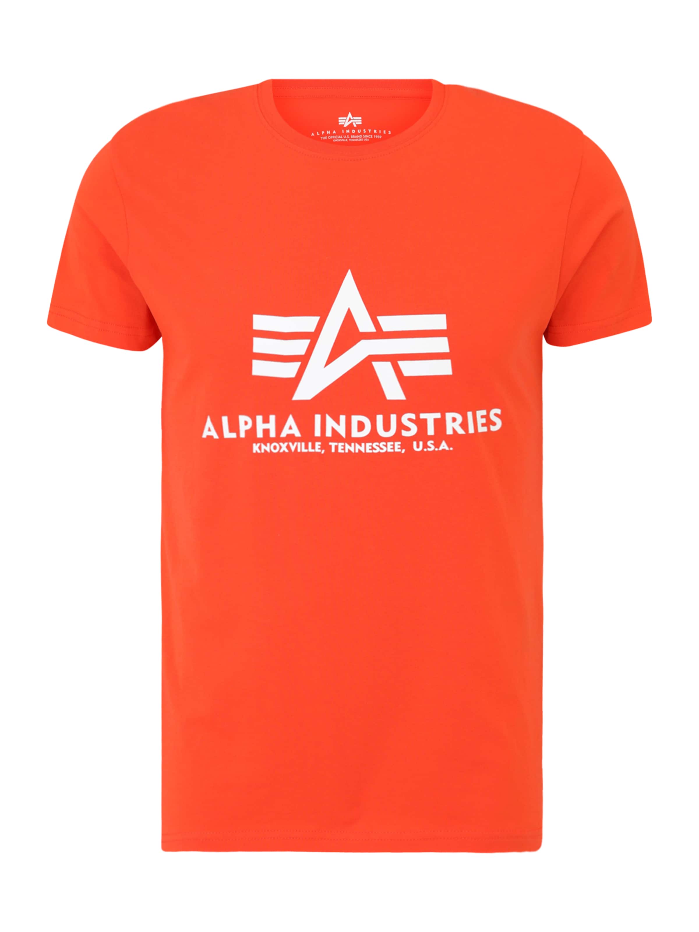 ALPHA INDUSTRIES Shirt in Oranje: voorkant