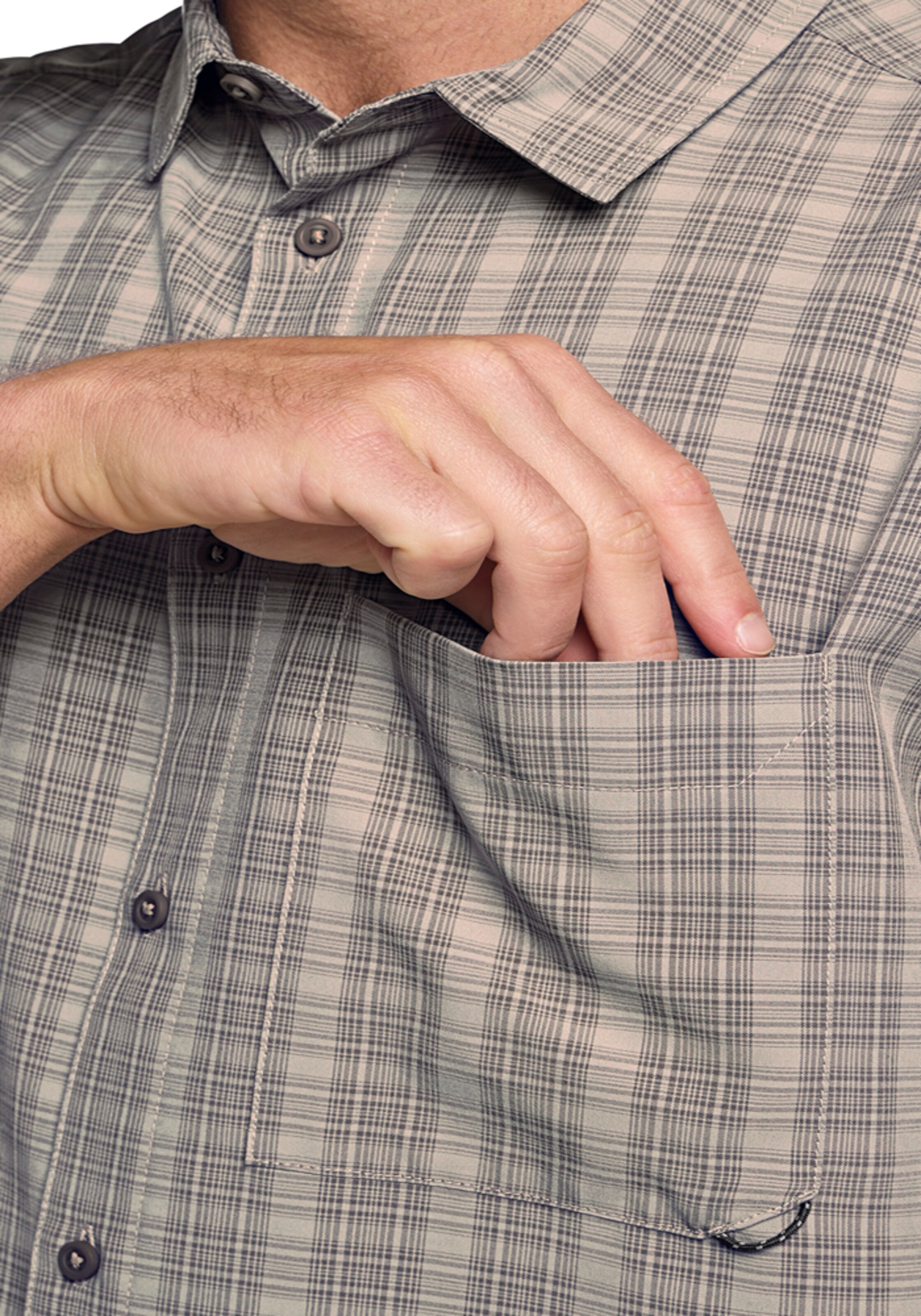 JACK WOLFSKIN Regular Fit Funktionshemd 'Meseta' in Grau