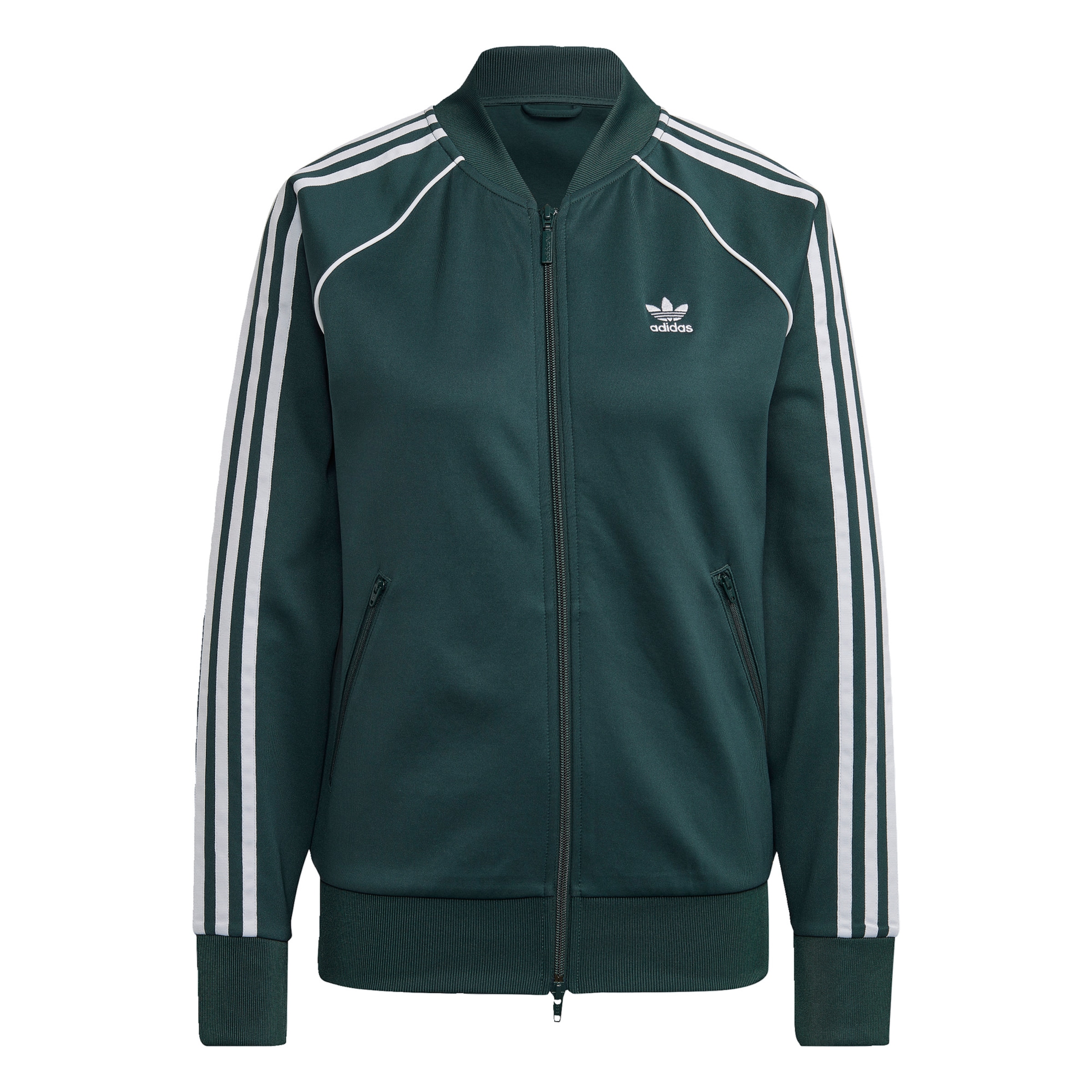 ADIDAS ORIGINALS Zip Up Hoodie Adicolor Classics Firebird in Beige ABOUT YOU