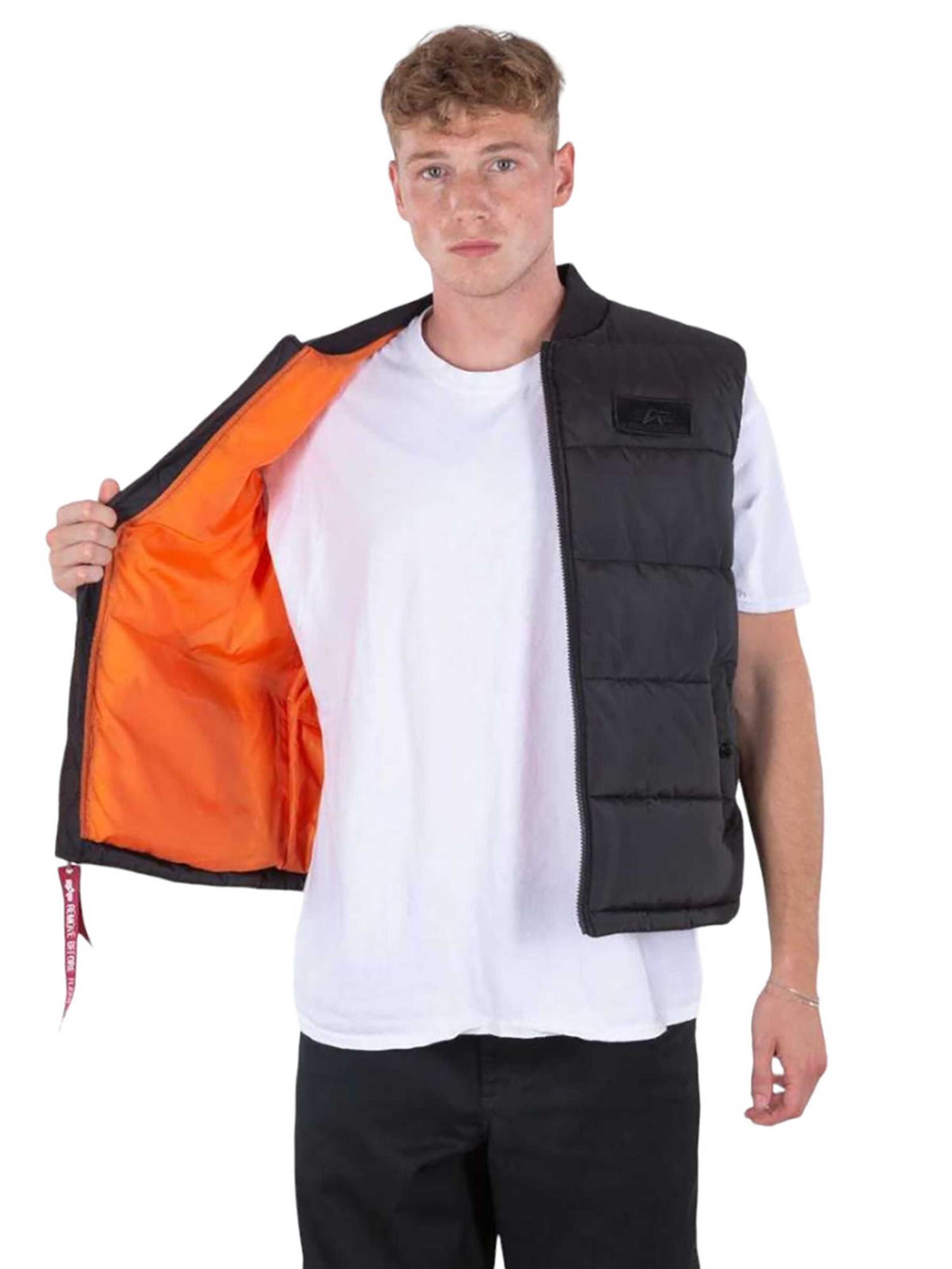 ALPHA INDUSTRIES Vest 'Puffer' in Black