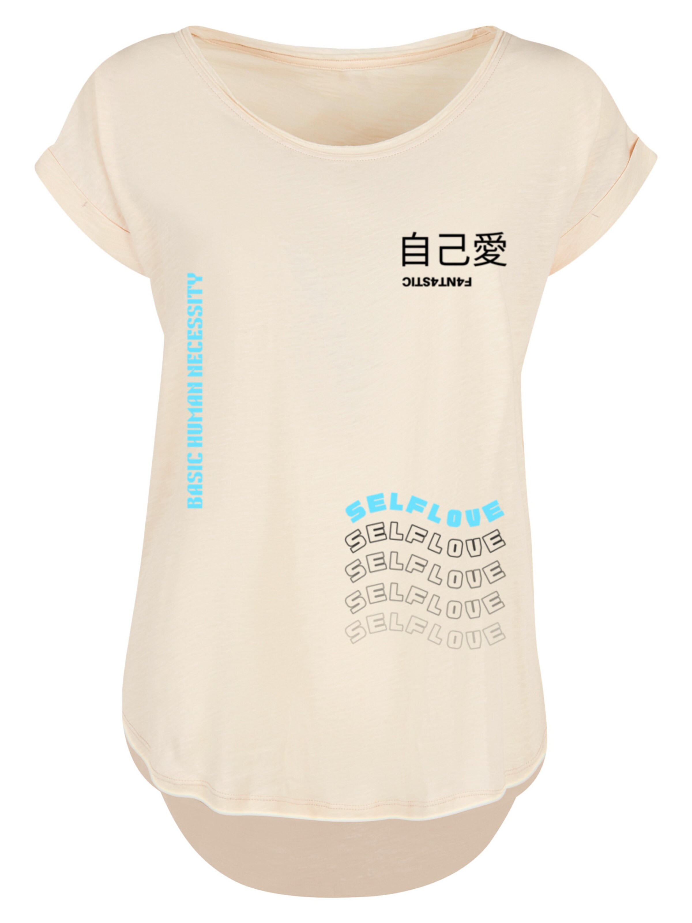 T-shirt 'Self Love' F4NT4STIC en beige : devant