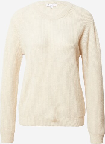 Pull-over 'Preet' Claire en beige : devant