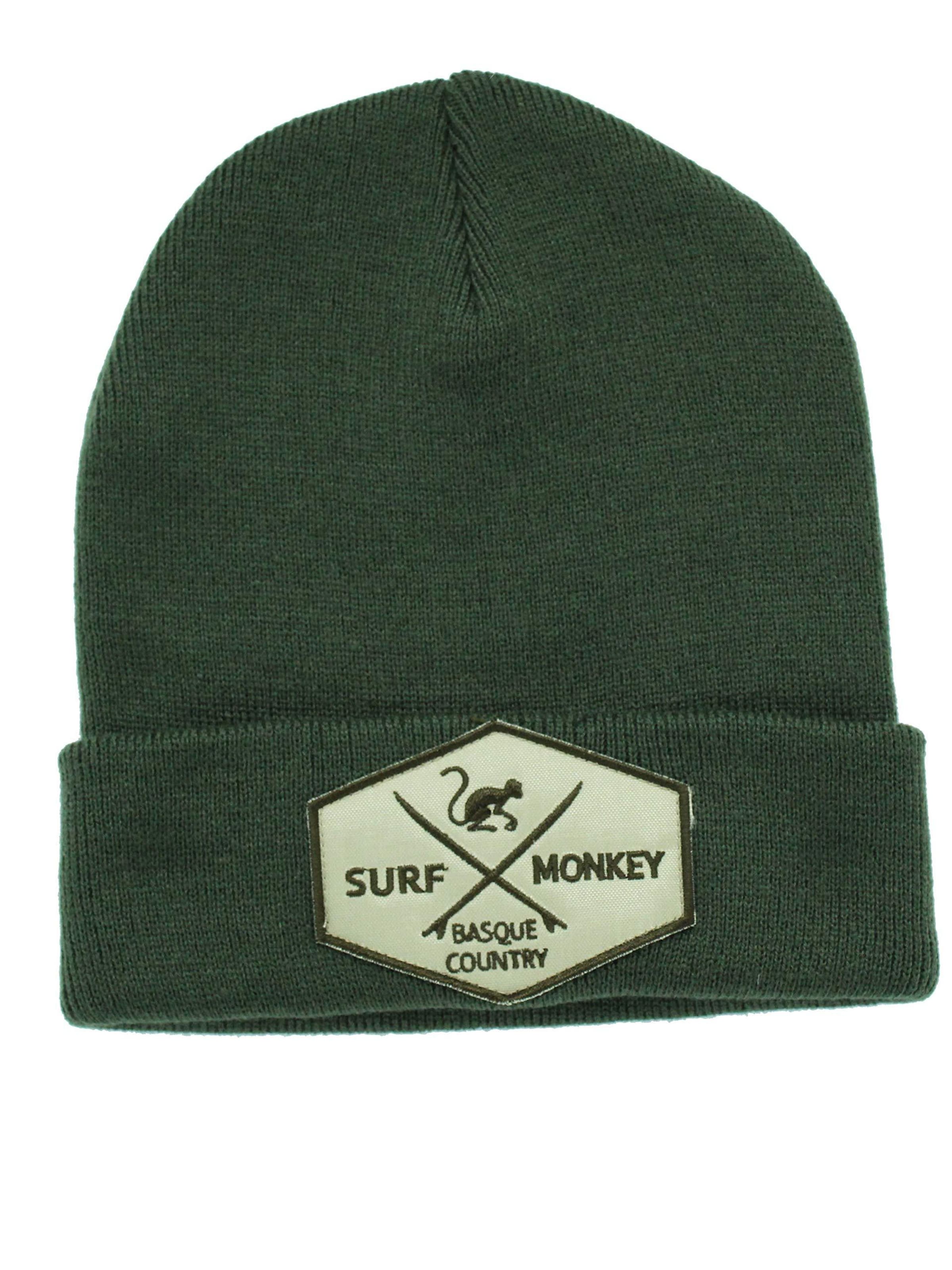 Berretto di Surf Monkey in verde: frontale