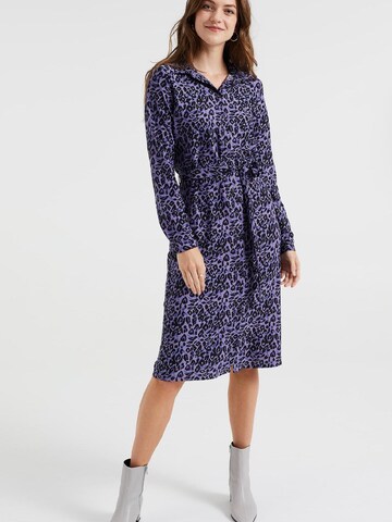 WE Fashion Shirt Dress in Purple: front