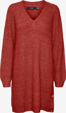 VERO MODA Knitted dress 'TINI' in Red: front