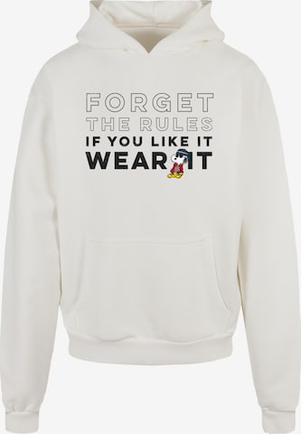 Merchcode Sweatshirt 'Peanuts - If you like it wear it' in Wit: voorkant