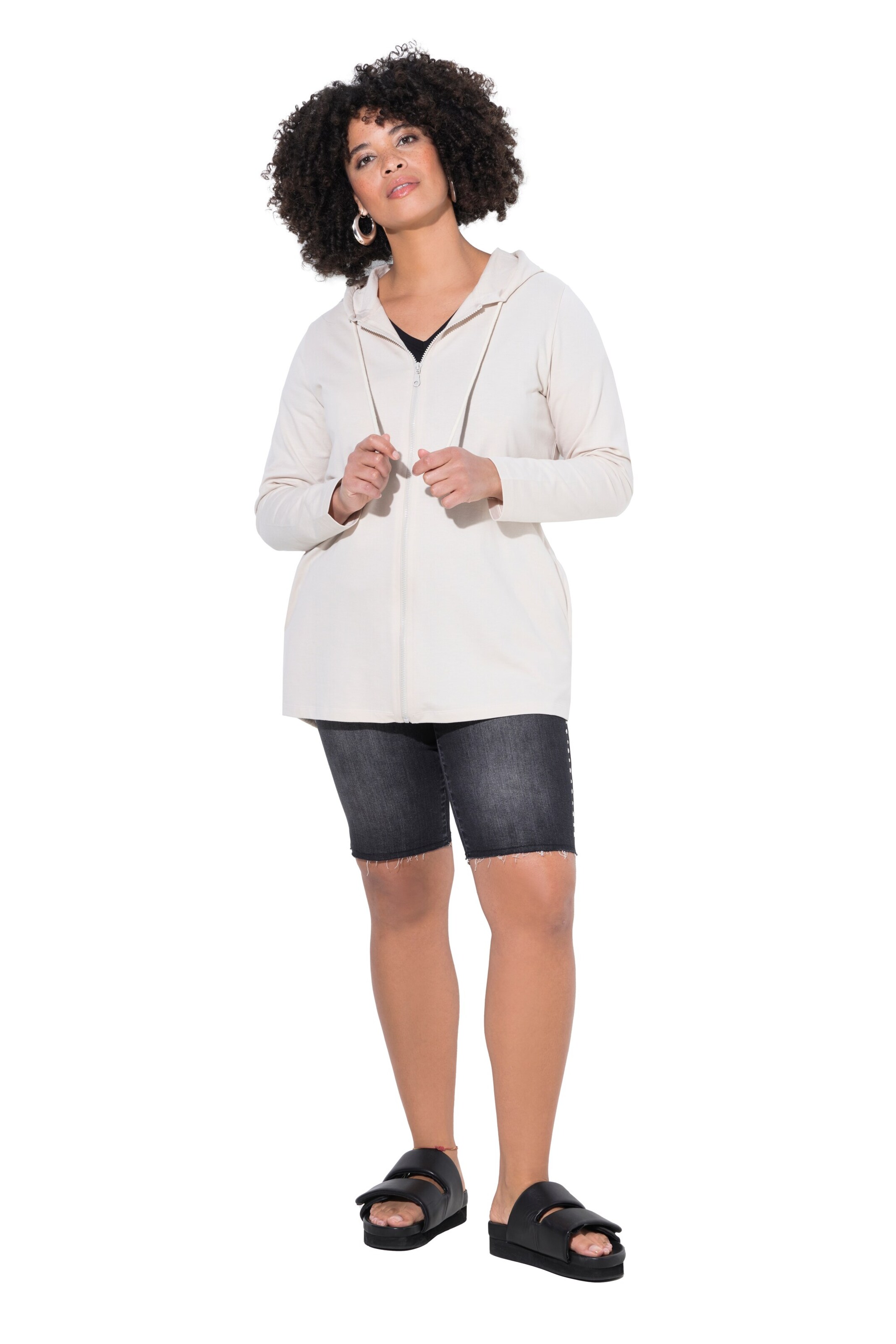 Angel of Style Sweatjacke in Weiß: Vorderseite