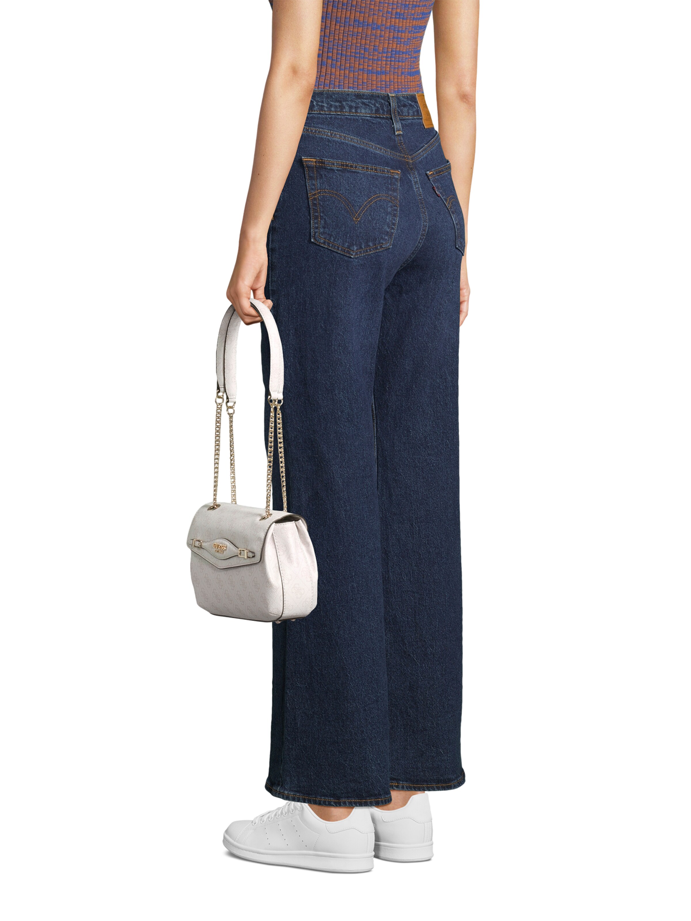 GUESS Shoulder bag 'KATYA CONVERTIBLE XBODY FLAP' in White: front