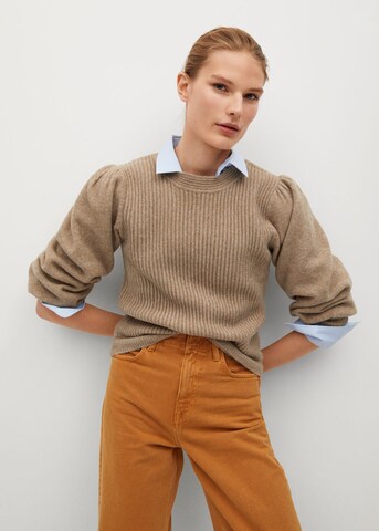 MANGO Sweater 'Maon' in Brown: front