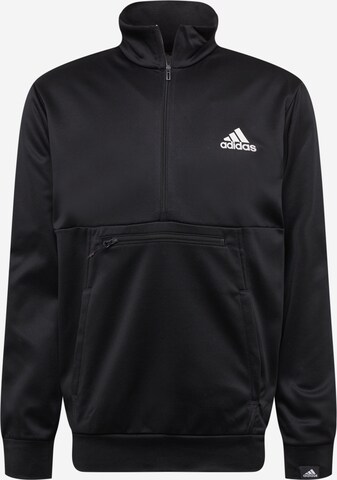 Felpa sportiva 'Aeroready Game And Go Small Logo ' di ADIDAS SPORTSWEAR in nero: frontale