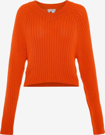 Pull-over Libbi en orange : devant