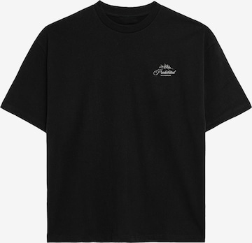 Prohibited - Camiseta 'Leaf' en negro: frente