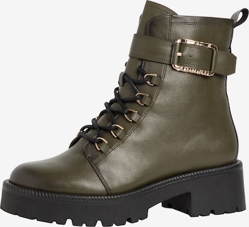 TAMARIS Lace-Up Ankle Boots in Green: front