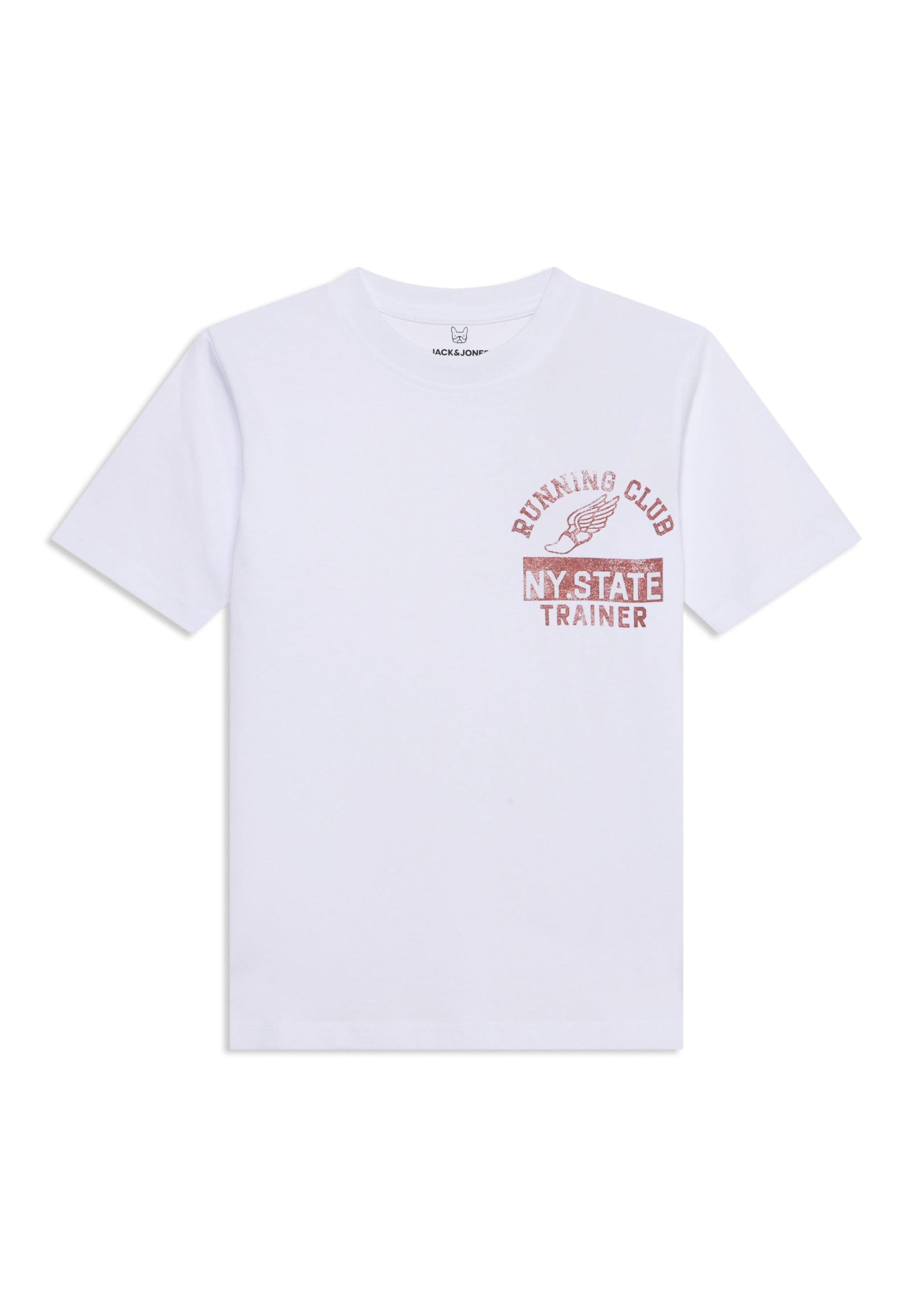 T-Shirt 'JPRBLUJACOB' Jack & Jones Junior en blanc : devant