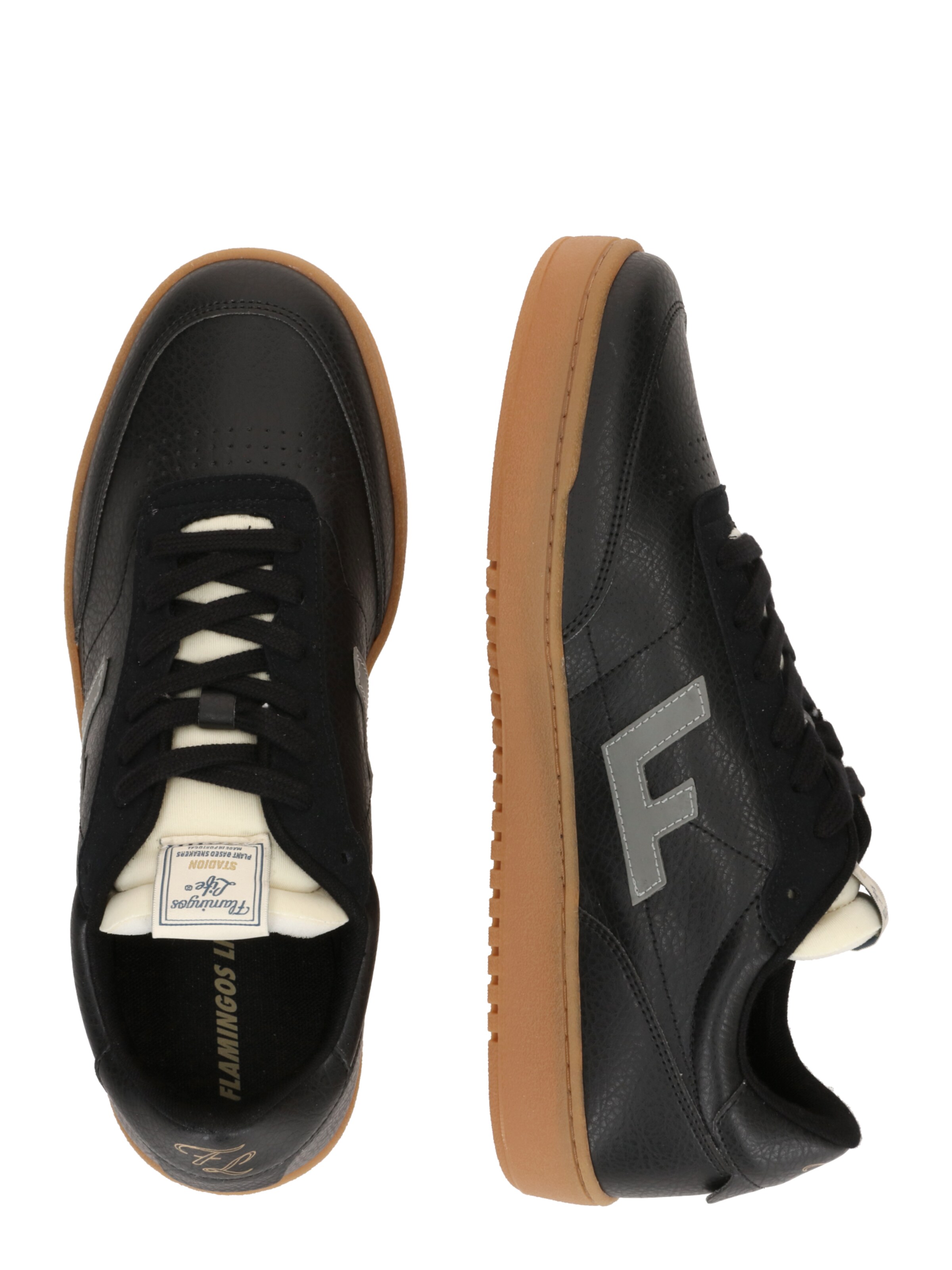 Baskets basses 'Stadion' Flamingos Life en noir