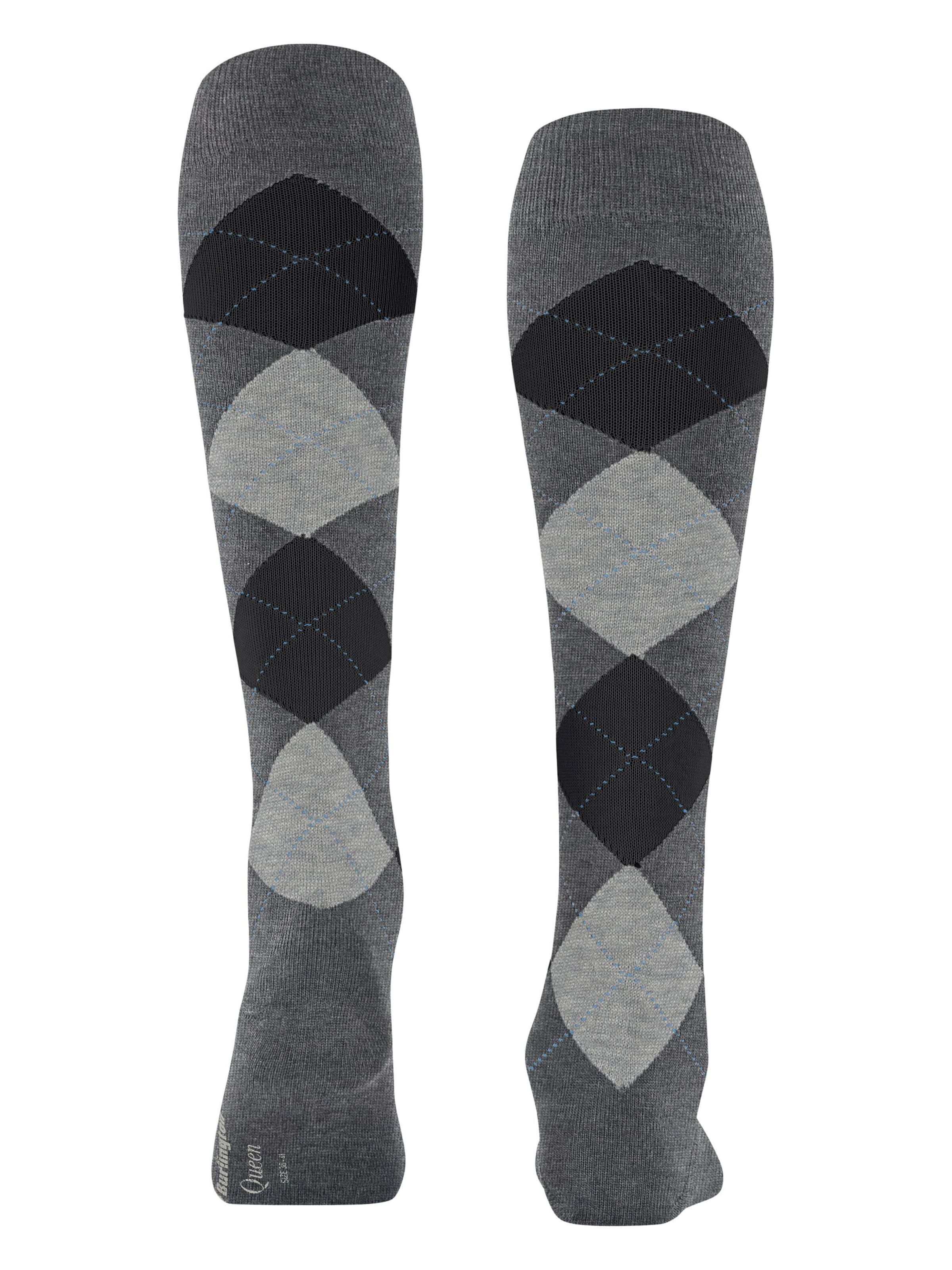 BURLINGTON Overknee Strümpfe 'Queen'‌ in Grau