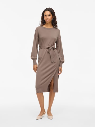 VILA - Vestido de malha 'VIRICKY' em castanho