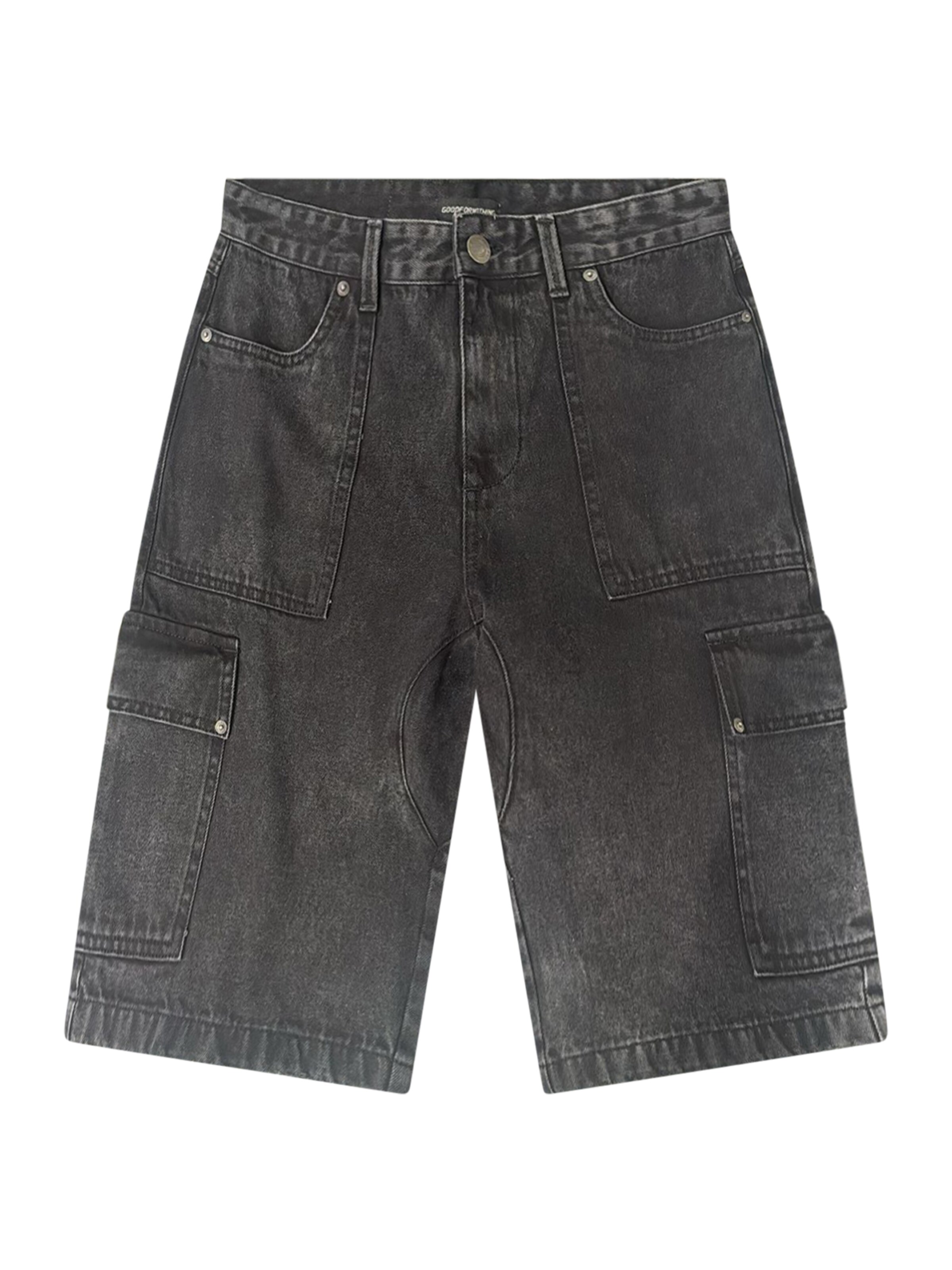 Good For Nothing Loosefit Cargojeans in Zwart: voorkant