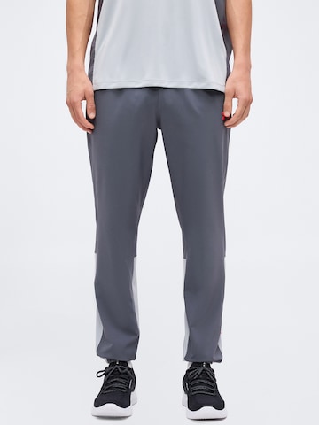 UNDER ARMOUR Tapered Sportbroek 'Tech Utility' in Grijs: voorkant