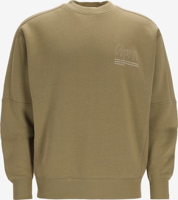 CHASIN' Sweatshirt 'Ido' in Grün: Vorderseite