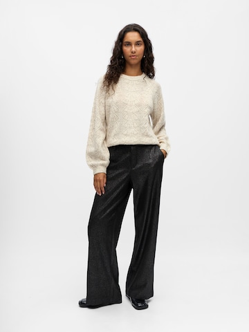 OBJECT Wide leg Bandplooibroek 'OBJLisa' in Zwart