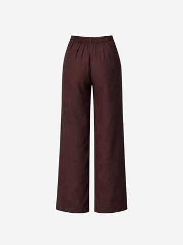 Wide leg Pantaloni con pieghe di MixRay in marrone