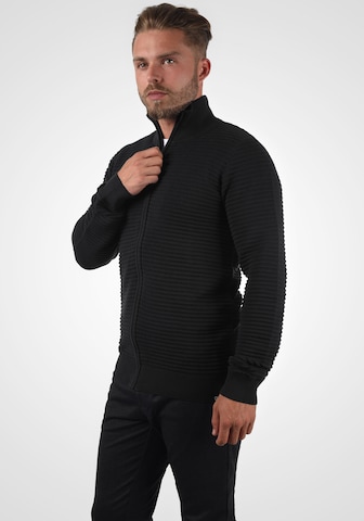 INDICODE JEANS - Casaco de malha 'Arctic' em preto: frente